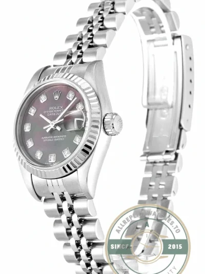 Superclone Rolex Lady-Datejust 79174 26mm Black Mother of Pearl Dial - Top-Tier Swiss Replica Watch