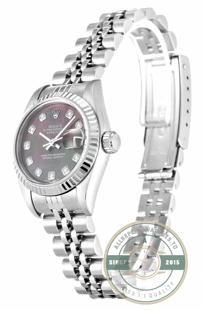 Superclone Rolex Lady-Datejust 79174 26mm Black Mother of Pearl Dial - Top-Tier Swiss Replica Watch