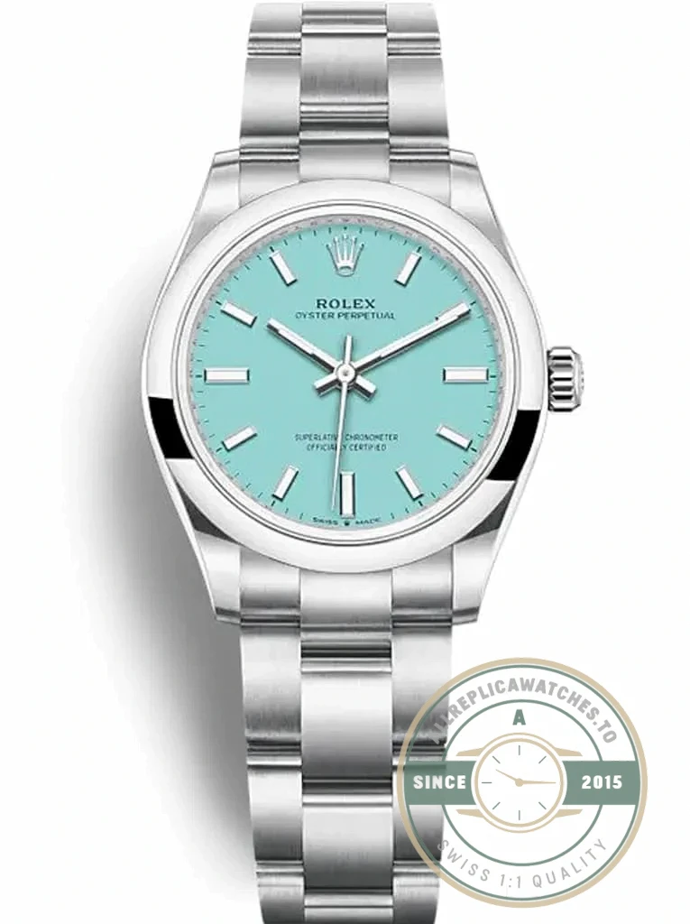 Superclone Rolex Oyster Perpetual Lady 31mm Dial Turquoise Blue 277200 - Top-Tier Swiss Replica Watch