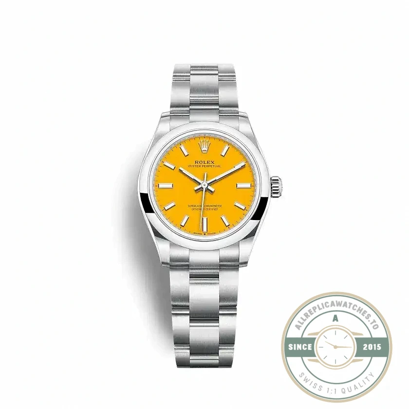 Superclone Rolex Oyster Perpetual Lady 31mm Dial Yellow 277200 - Swiss-Made Clone Watch