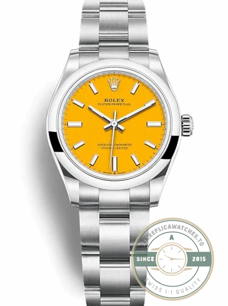 Superclone Rolex Oyster Perpetual Lady 31mm Dial Yellow 277200 - Swiss-Made Clone Watch