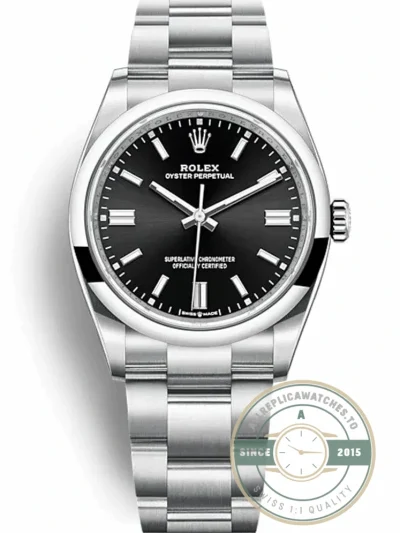 Superclone Rolex Oyster Perpetual Lady 36mm Dial Black 126000 - Best Quality Replica Watch