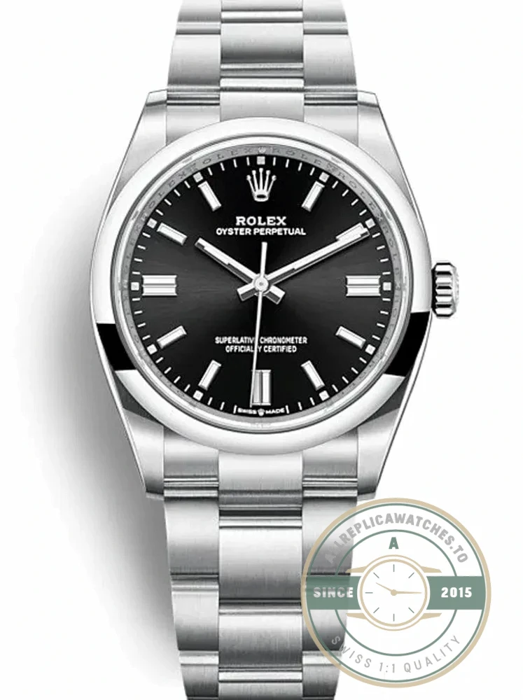 Superclone Rolex Oyster Perpetual Lady 36mm Dial Black 126000 - Best Quality Replica Watch
