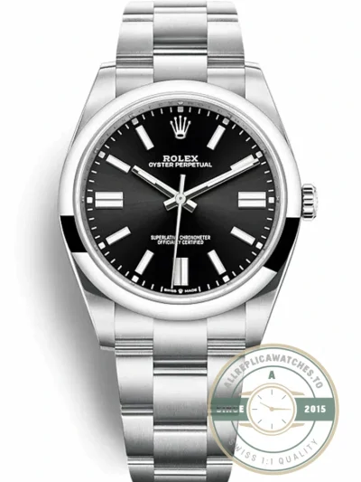 Superclone Rolex Oyster Perpetual Lady 41mm Dial Black 124300 - Swiss-Made Clone Watch