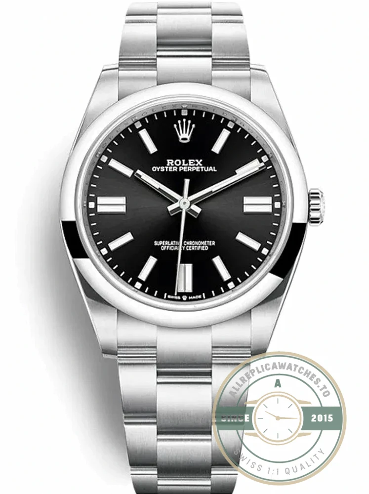 Superclone Rolex Oyster Perpetual Lady 41mm Dial Black 124300 - Swiss-Made Clone Watch