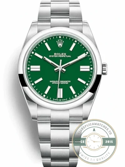 Superclone Rolex Oyster Perpetual Lady 41mm Dial Green 124300 - Affordable Luxury Replica Timepiece