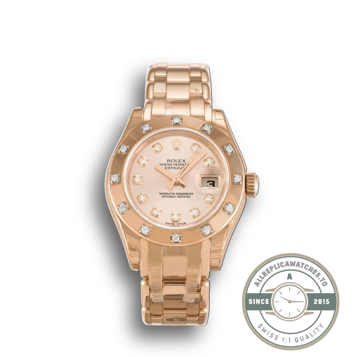 Superclone Rolex Pearlmaster 29mm Dial Rose 80315 - Affordable Luxury Replica Timepiece