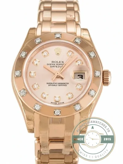 Superclone Rolex Pearlmaster 29mm Dial Rose 80315 - Budget Luxury Replica Watch