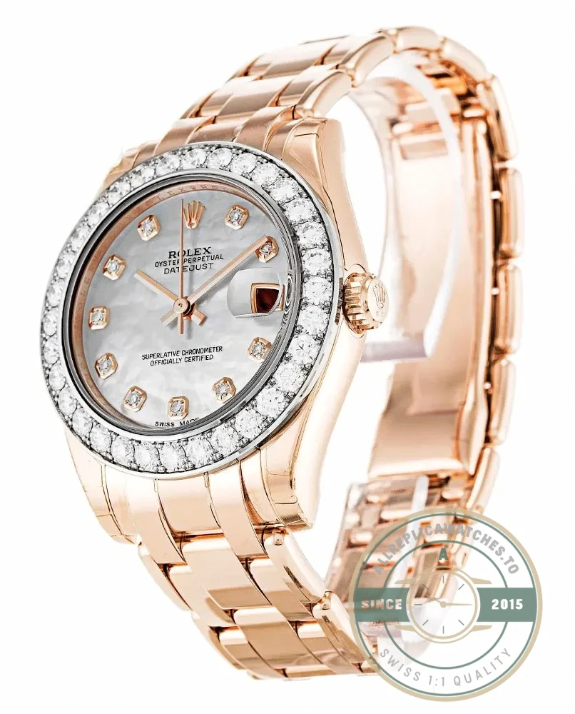Superclone Rolex Pearlmaster 34mm Dial Mother of Pearl 81285 - Swiss-Made Clone Watch
