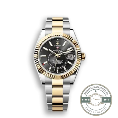 Superclone Rolex Sky-Dweller 326933 42mm Bright Black Dial - High-Grade Replica Watch
