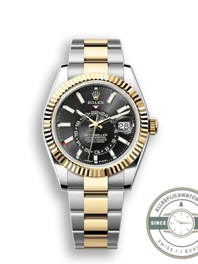 Superclone Rolex Sky-Dweller 326933 42mm Bright Black Dial - High-Grade Replica Watch