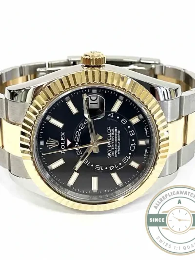Superclone Rolex Sky-Dweller 326933 42mm Bright Black Dial - Affordable Super Clone Watch