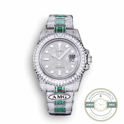 Superclone Rolex Submariner Iced Out 116610LN 40mm White Bezel - Luxury Replica Watch