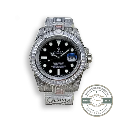 Superclone Rolex Submariner Iced Out 116610LN 41mm Black Dial - Best Quality Replica Watch