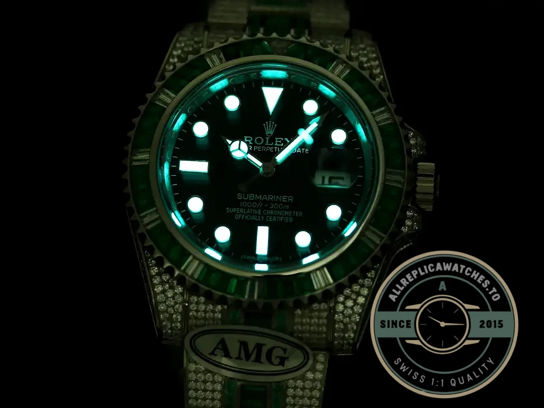 Superclone Rolex Submariner Iced Out 116619LB Blue Dial - Top-Tier Swiss Replica Watch