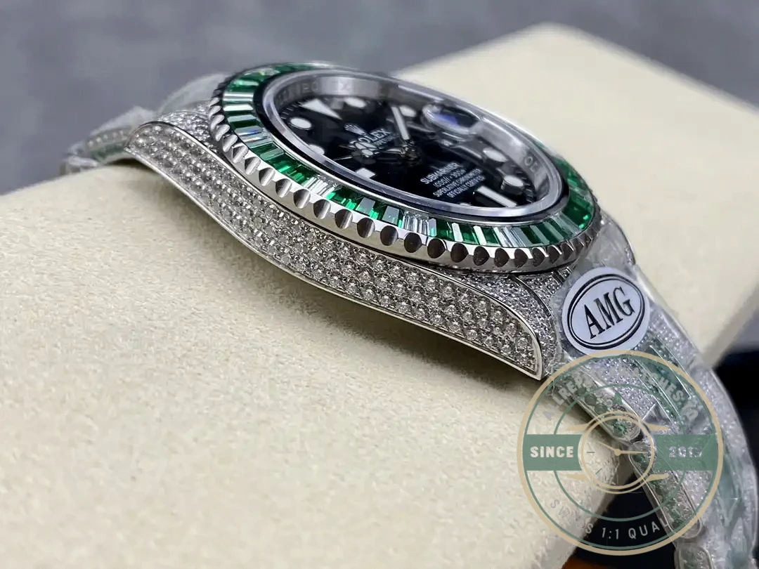 Superclone Rolex Submariner Iced Out 126610LV Black Dial - Factory Super Clone Watch