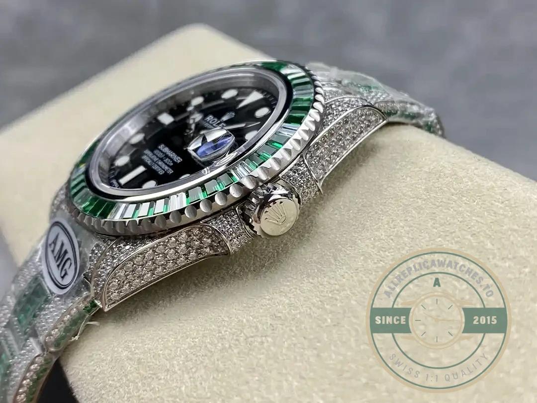 Superclone Rolex Submariner Iced Out 126610LV Black Dial - Factory Super Clone Watch