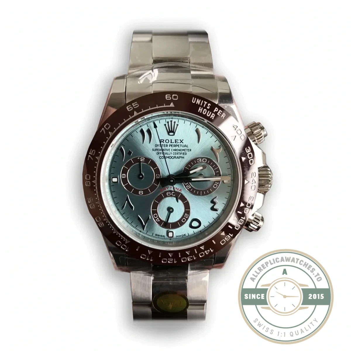 Superclone Rolex Super Universe Chronograph Daytona 116506 Ice Blue Arabic Dial - Swiss Movement Replica Watch