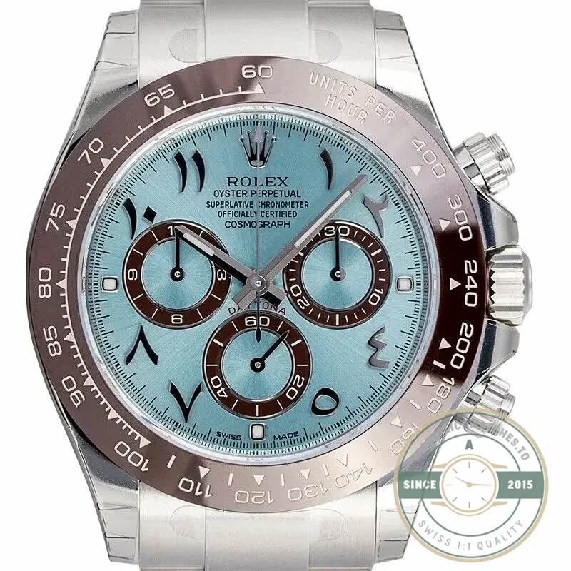 Superclone Rolex Super Universe Chronograph Daytona 116506 Ice Blue Arabic Dial - Affordable Super Clone Watch