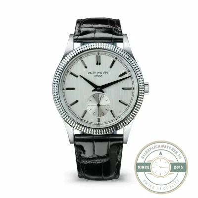 Clone Calatrava Patek 6119R-003 White Gold 39mm White Dial - Budget Luxury Replica Watch