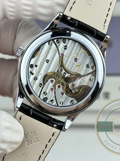Clone Calatrava Patek 6119R-003 White Gold 39mm White Dial - Swiss Movement Replica Watch