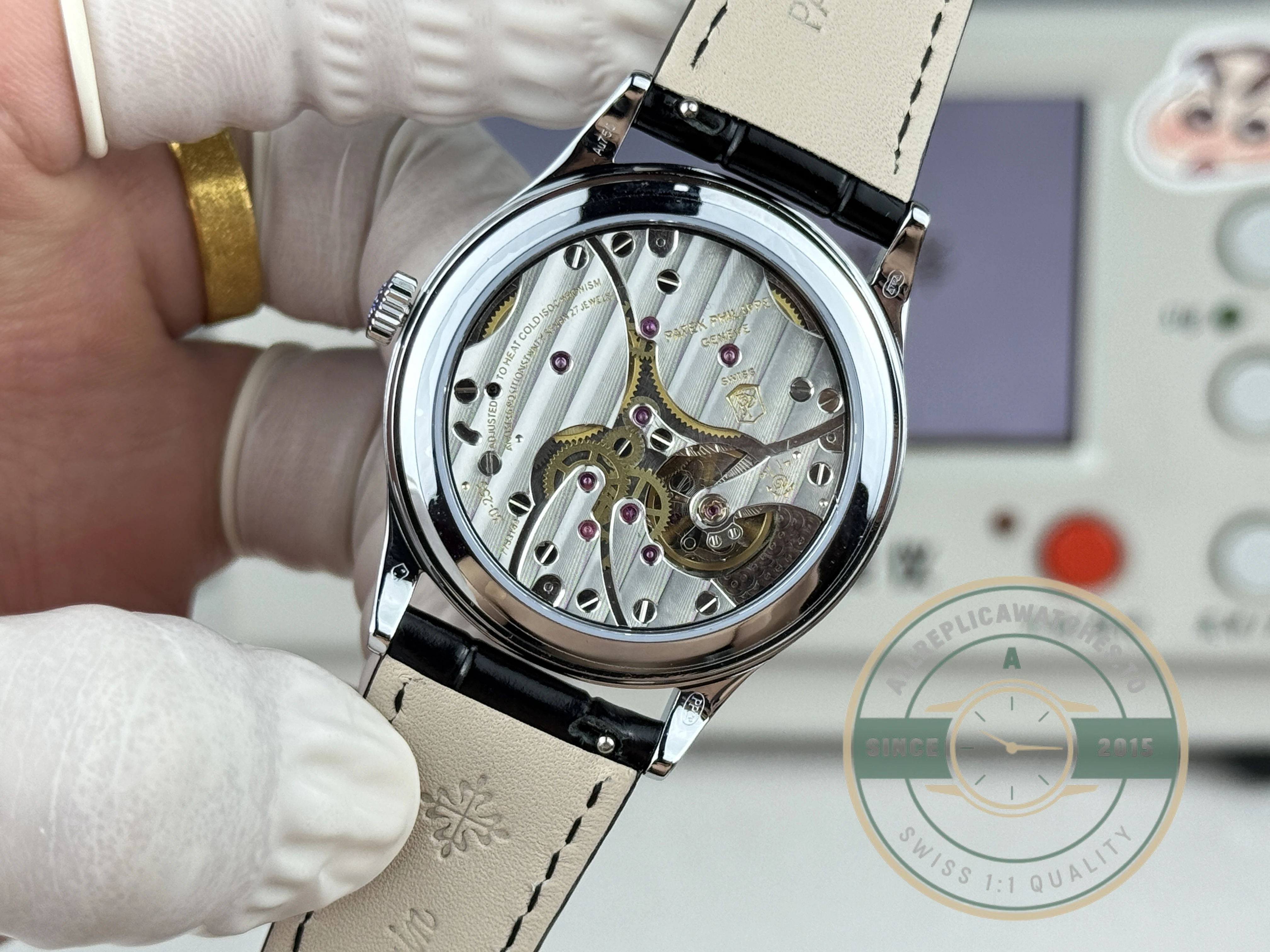 Clone Calatrava Patek 6119R-003 White Gold 39mm White Dial - Swiss Movement Replica Watch