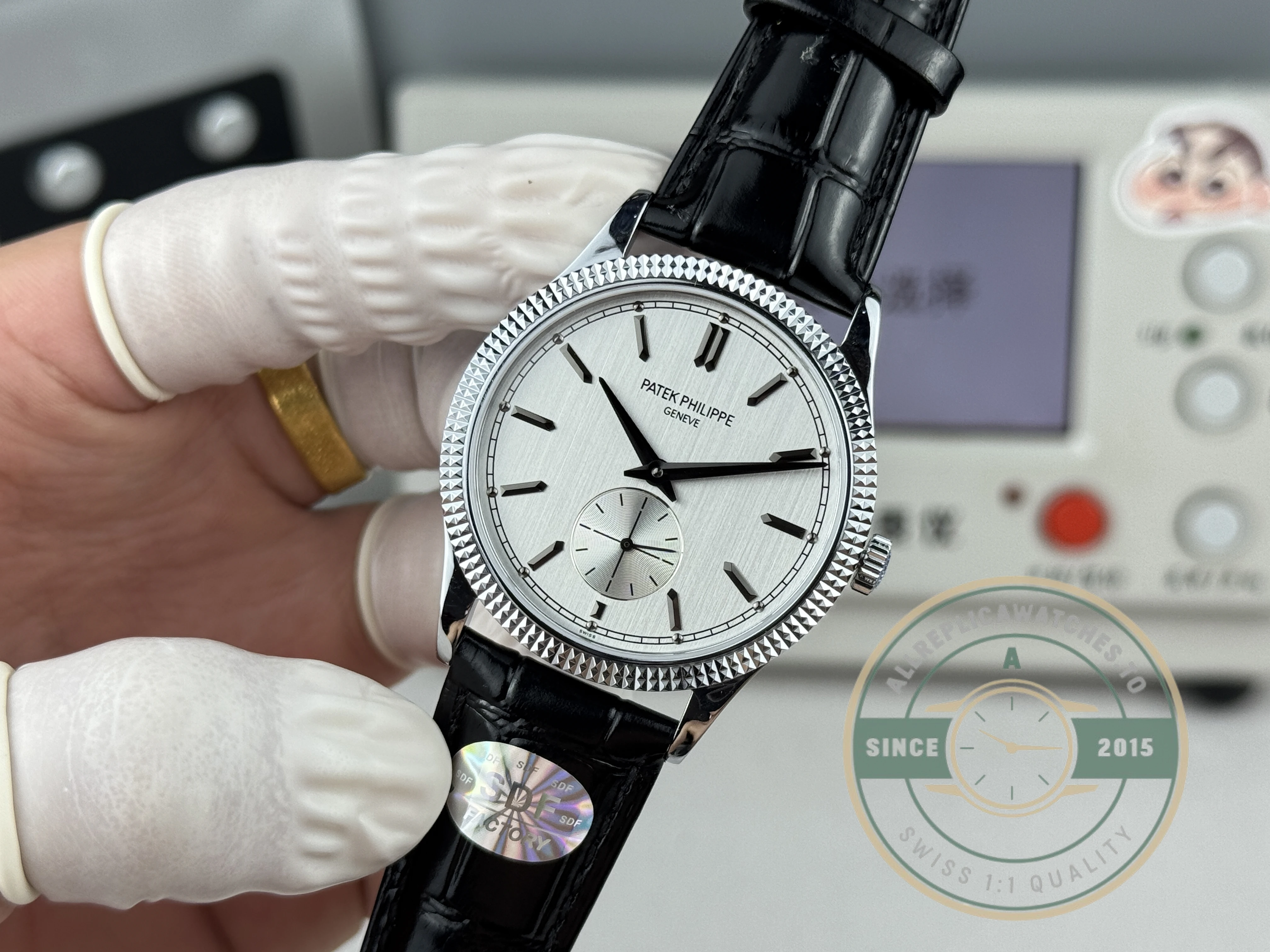 Clone Calatrava Patek 6119R-003 White Gold 39mm White Dial - Top-Tier Swiss Replica Watch