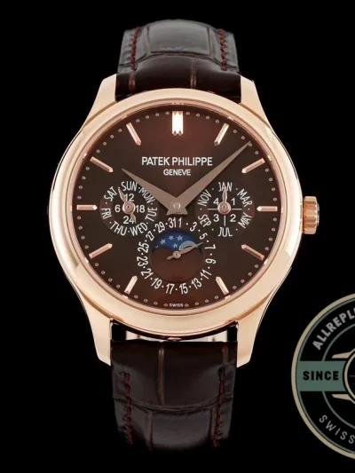 Clone Patek Complication 5140R-012 Rose Gold 37.2mm Brown Dial - Swiss Movement Replica Watch