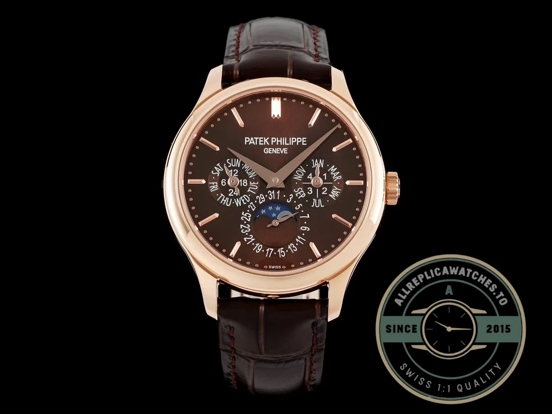 Clone Patek Complication 5140R-012 Rose Gold 37.2mm Brown Dial - Swiss Movement Replica Watch