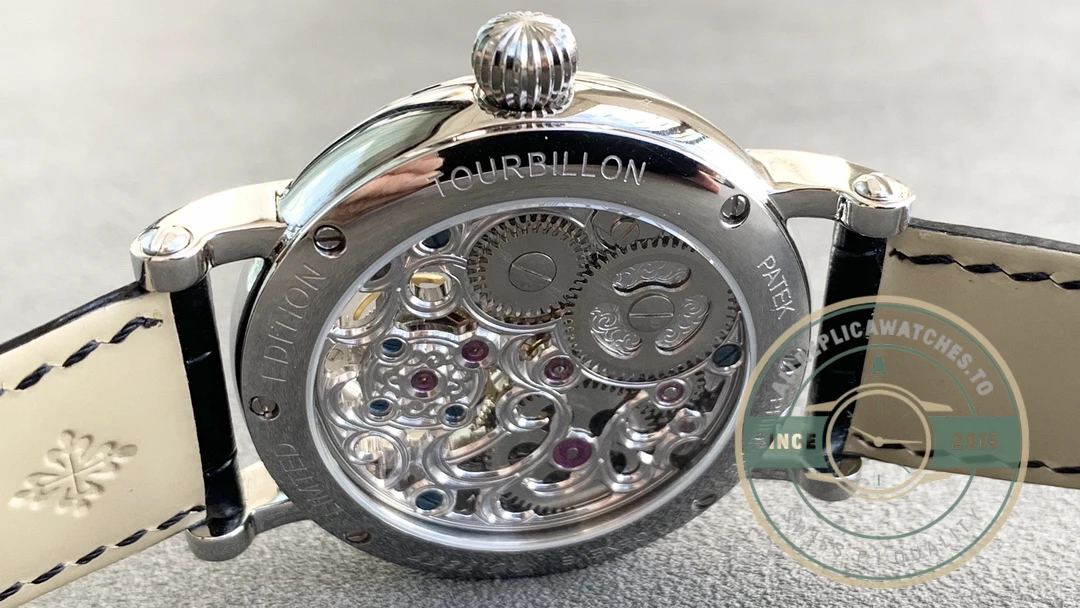 Clone Patek Tourbillon Moonphase Black Dial - Premium Super Clone Watch
