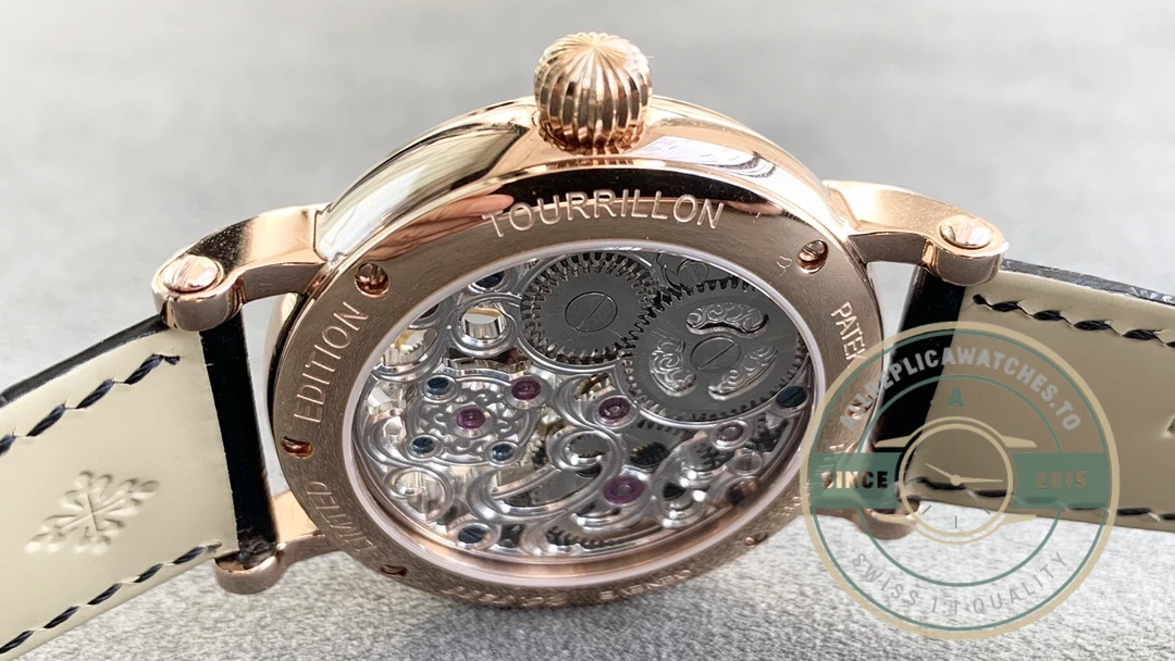 Clone Patek Tourbillon Moonphase Black Dial - Top-Tier Swiss Replica Watch