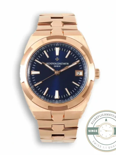 Clone Vacheron Constantin Overseas 4500V110R-B705 Rose Gold, Blue Dial - Swiss Movement Replica Watch