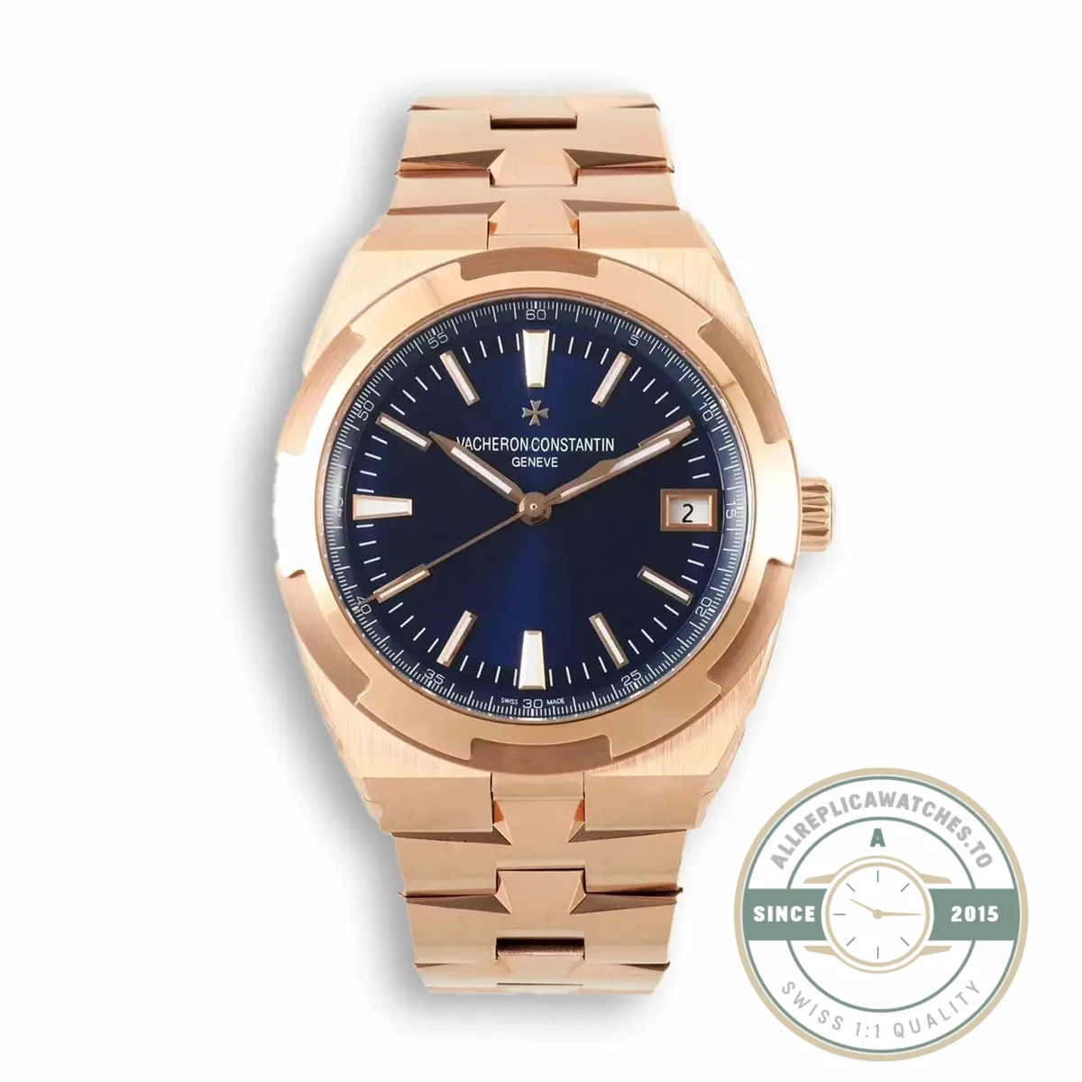 Clone Vacheron Constantin Overseas 4500V110R-B705 Rose Gold, Blue Dial - Swiss Movement Replica Watch
