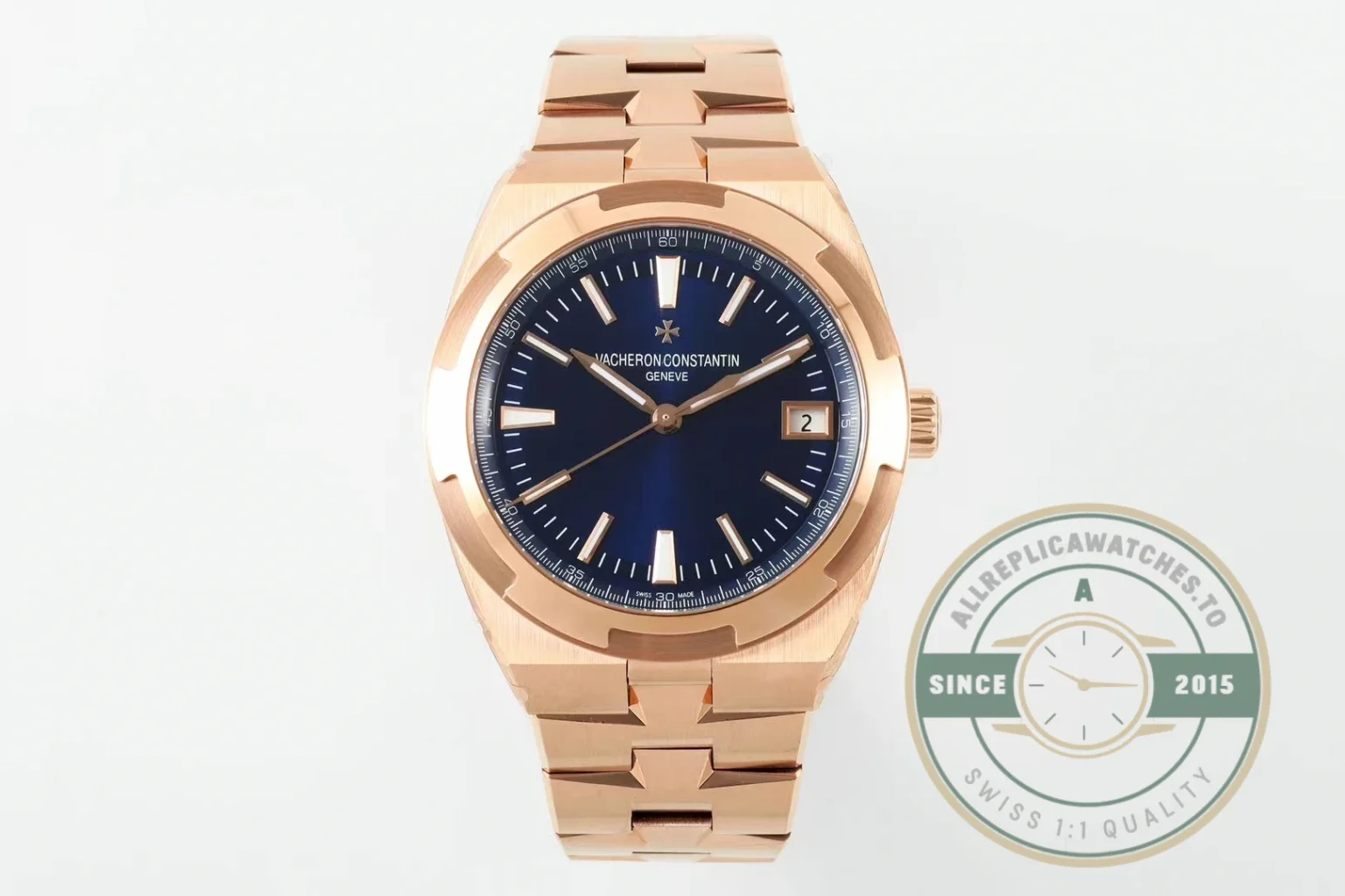 Clone Vacheron Constantin Overseas 4500V110R-B705 Rose Gold, Blue Dial - Budget Luxury Replica Watch