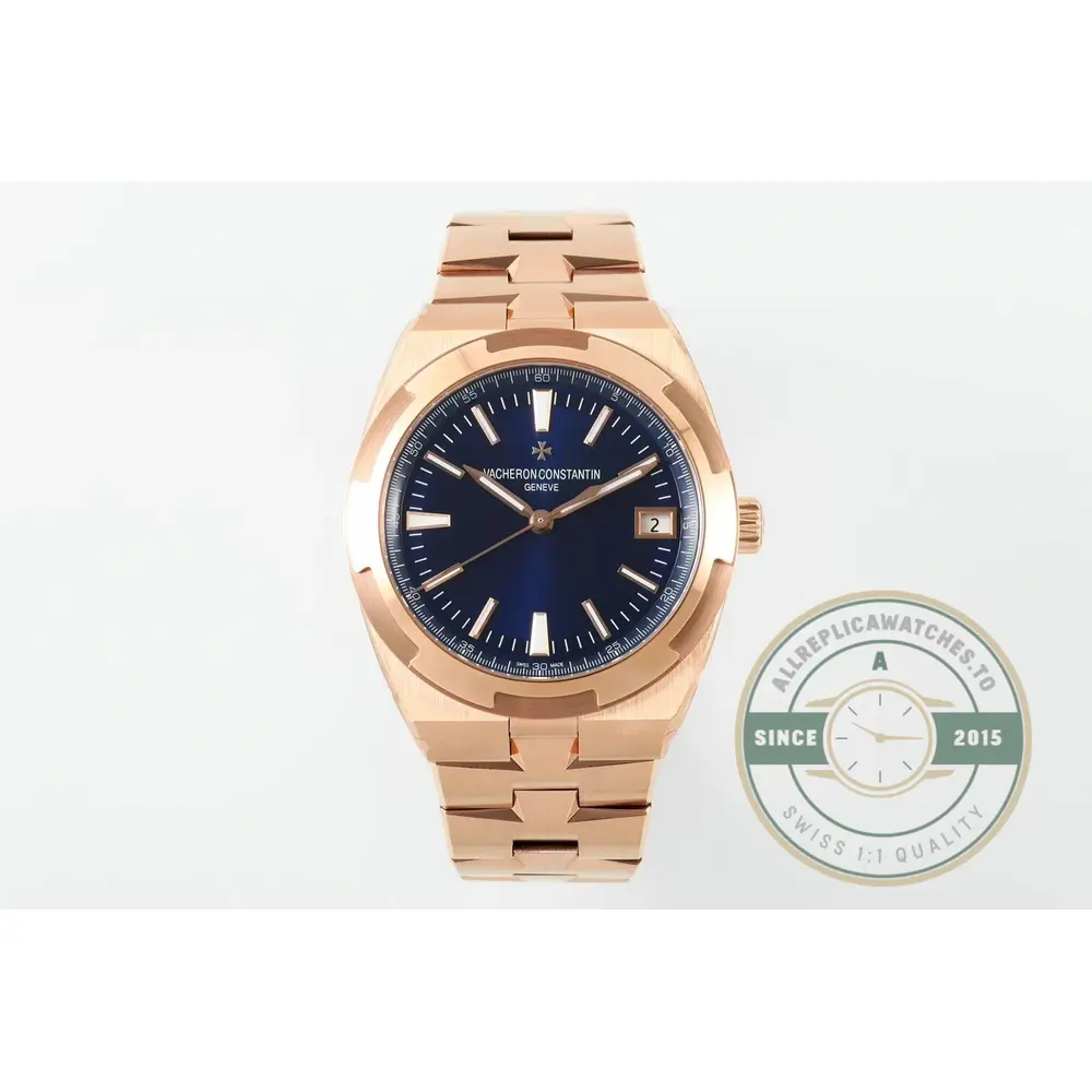 Clone Vacheron Constantin Overseas 4500V110R-B705 Rose Gold, Blue Dial - Budget Luxury Replica Watch