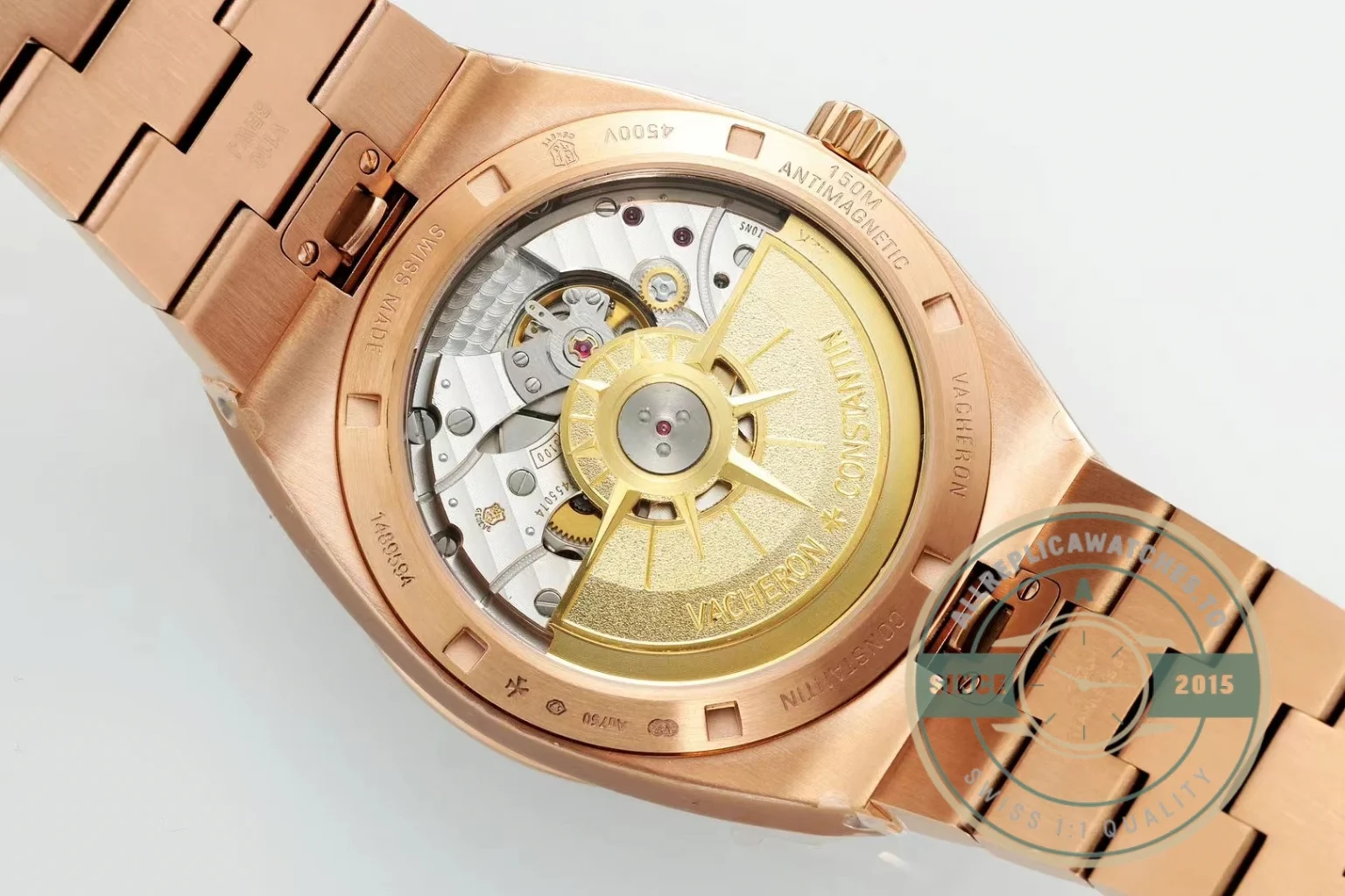 Clone Vacheron Constantin Overseas 4500V110R-B705 Rose Gold, Blue Dial - Best Quality Replica Watch