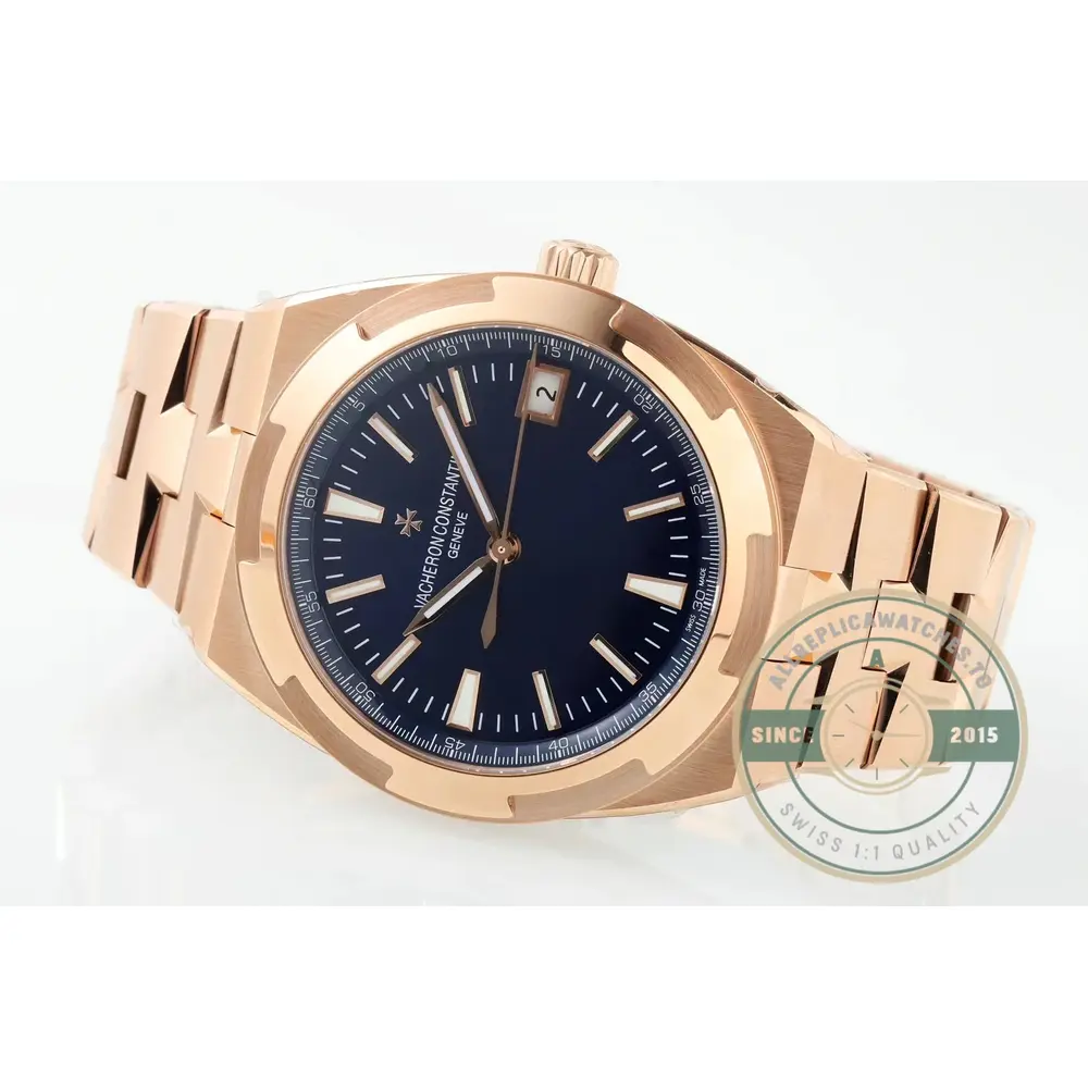 Clone Vacheron Constantin Overseas 4500V110R-B705 Rose Gold, Blue Dial - Top-Tier Swiss Replica Watch