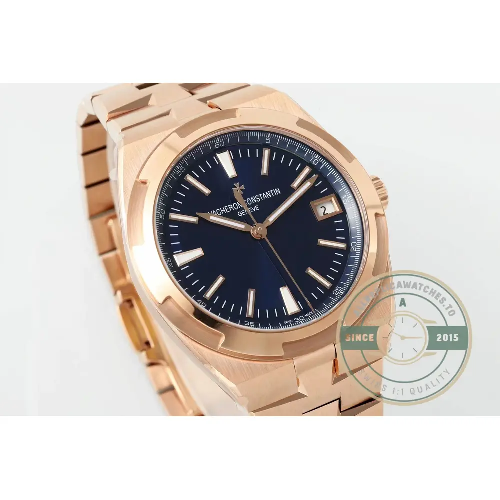 Clone Vacheron Constantin Overseas 4500V110R-B705 Rose Gold, Blue Dial - Budget Luxury Replica Watch
