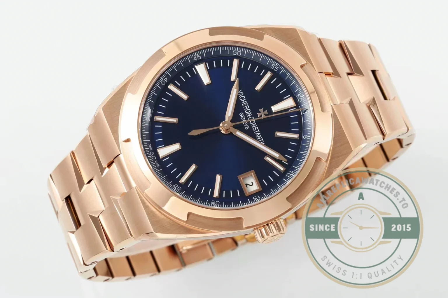 Clone Vacheron Constantin Overseas 4500V110R-B705 Rose Gold, Blue Dial - Affordable Luxury Replica Timepiece