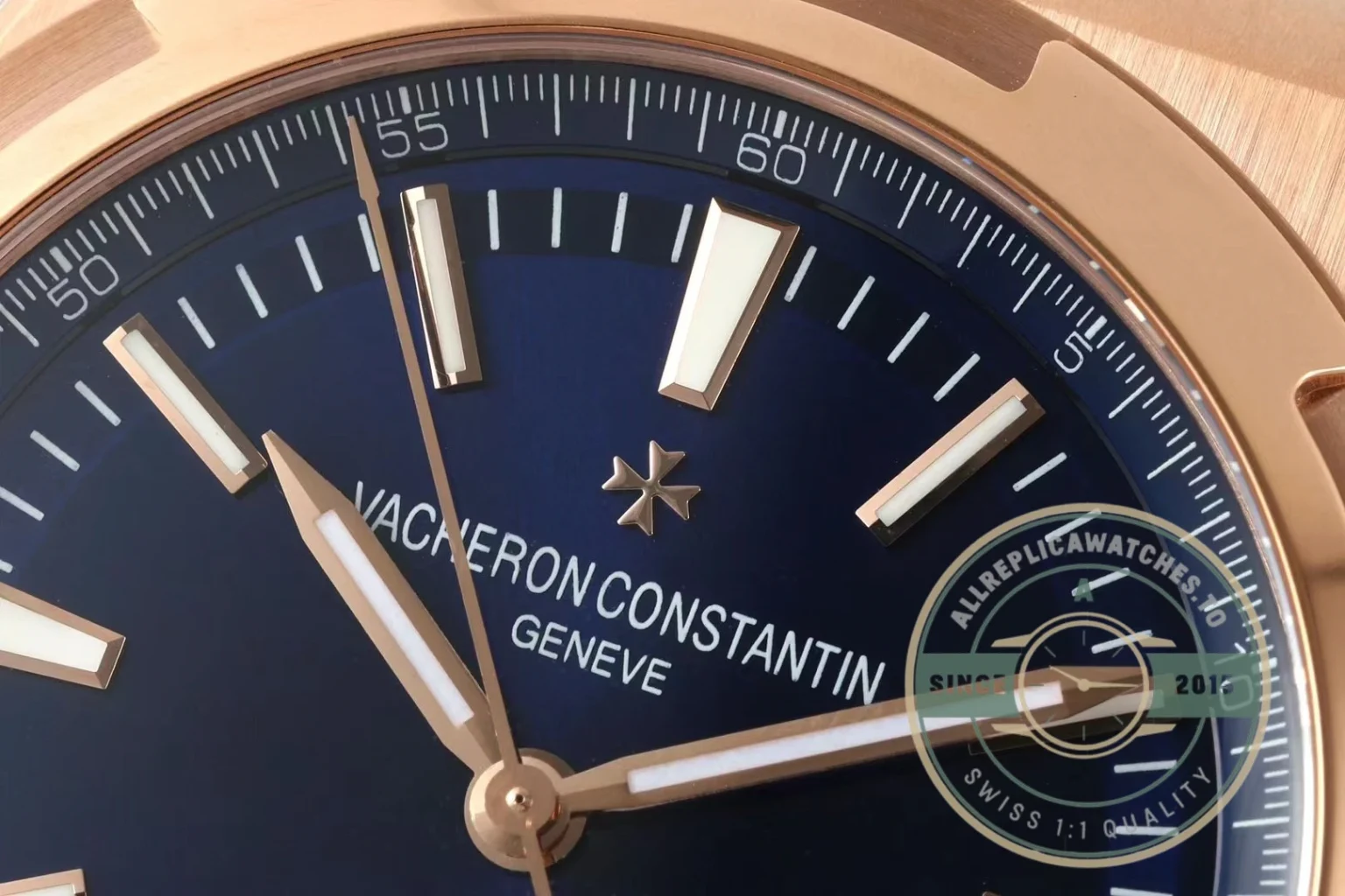 Clone Vacheron Constantin Overseas 4500V110R-B705 Rose Gold, Blue Dial - High-Grade Replica Watch