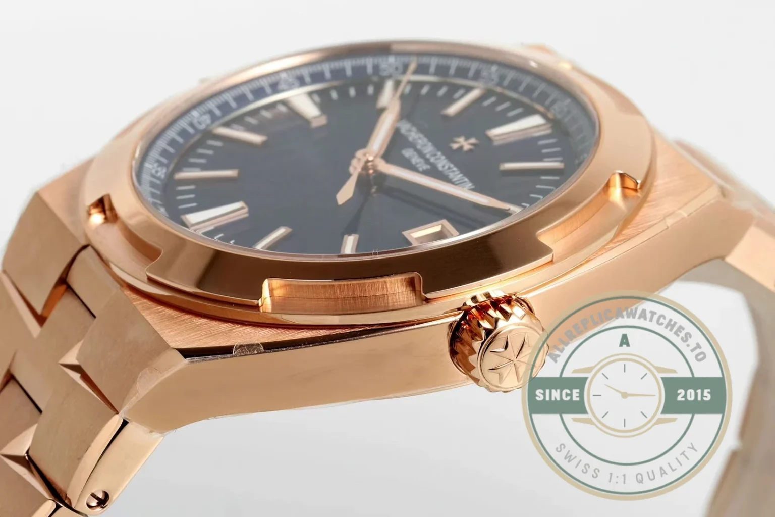 Clone Vacheron Constantin Overseas 4500V110R-B705 Rose Gold, Blue Dial - Best Quality Replica Watch