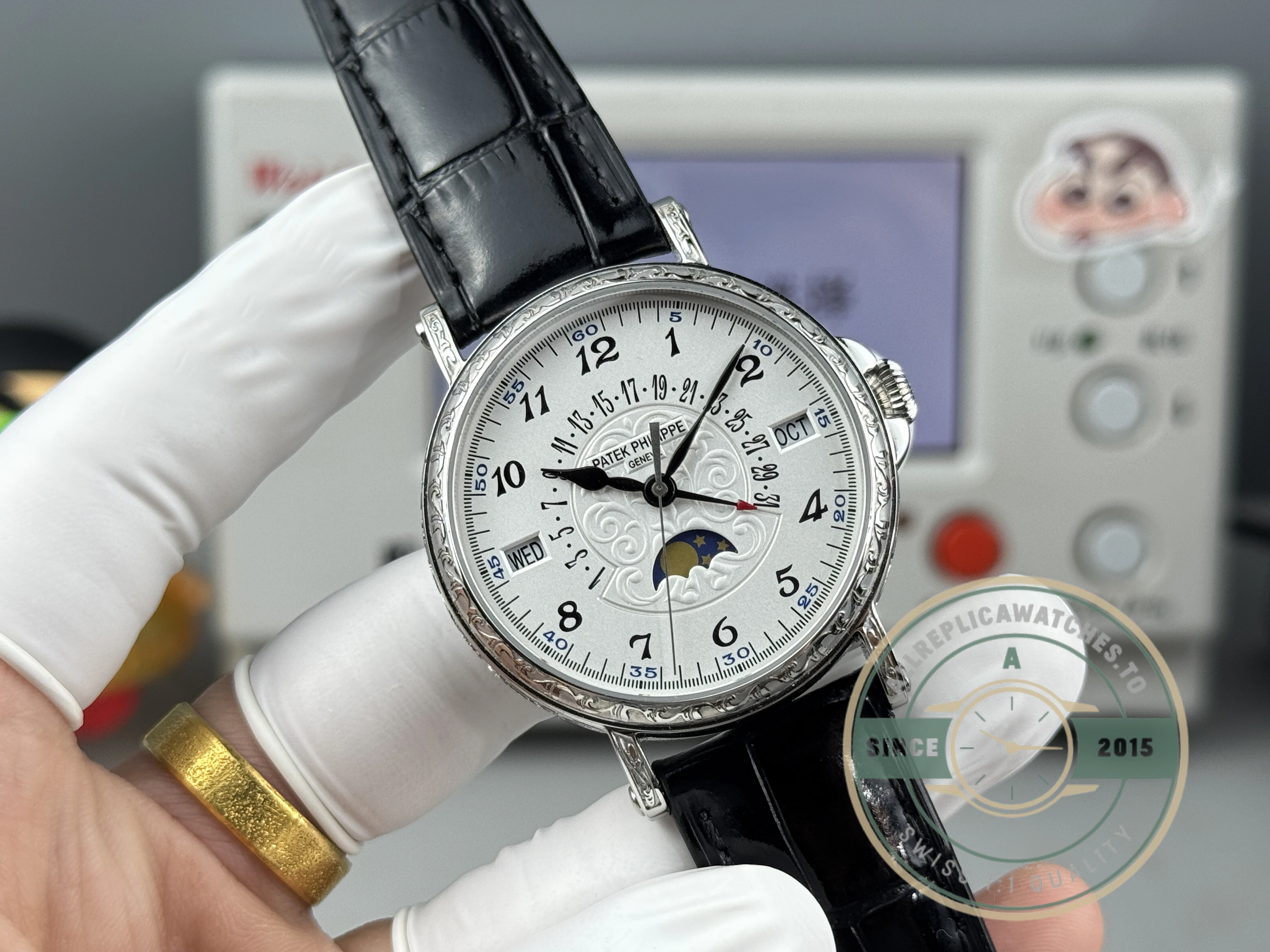 Replica Patek Grand Complication 5159 White Gold Perpetual Calendar - Swiss Movement Replica Watch