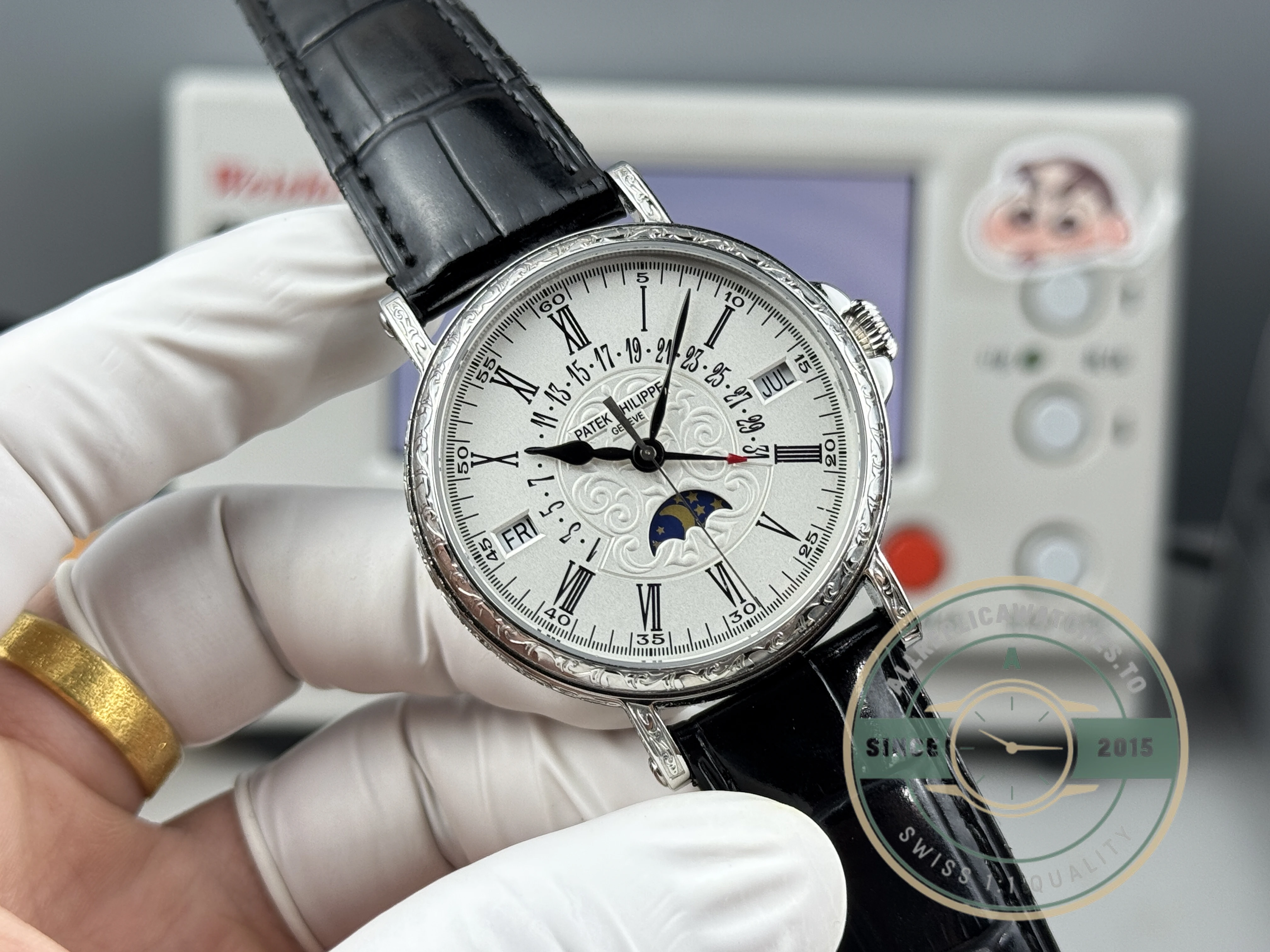 Replica Patek Grand Complication 5159 White Gold Perpetual Calendar - Swiss Movement Replica Watch
