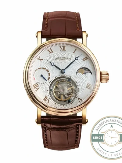 Replica Patek Tourbillon Moonphase White Dial - Swiss-Made Clone Watch