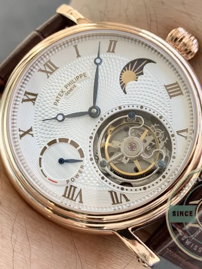 Replica Patek Tourbillon Moonphase White Dial - High-Grade Replica Watch