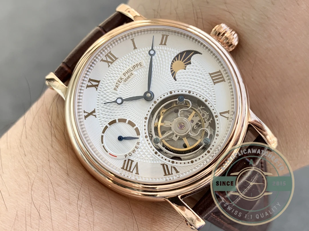 Replica Patek Tourbillon Moonphase White Dial - High-Grade Replica Watch