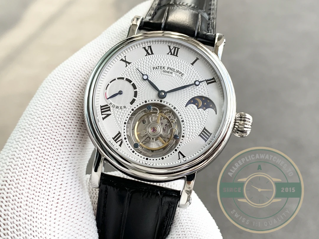Replica Patek Tourbillon Moonphase White Dial - Best Quality Replica Watch