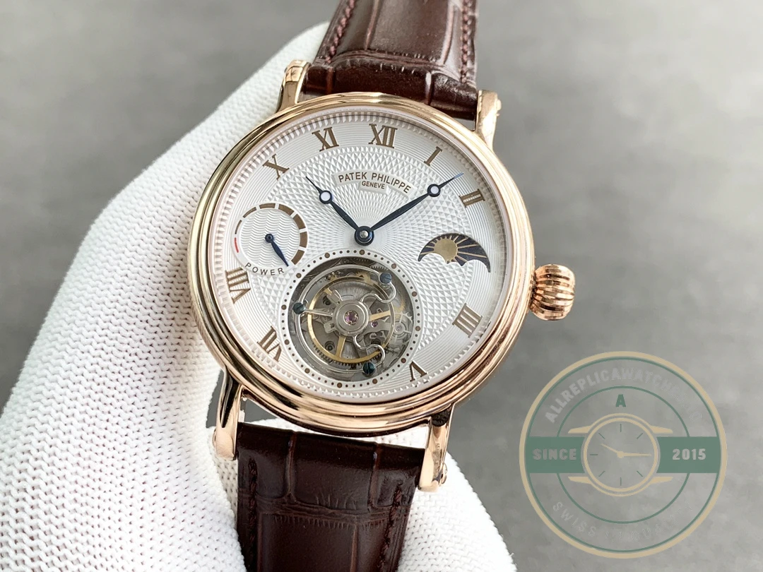 Replica Patek Tourbillon Moonphase White Dial - Affordable Luxury Replica Timepiece
