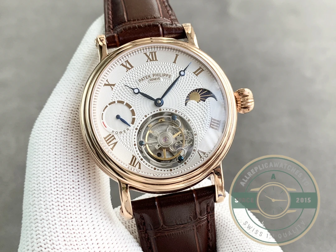 Replica Patek Tourbillon Moonphase White Dial - Budget Luxury Replica Watch