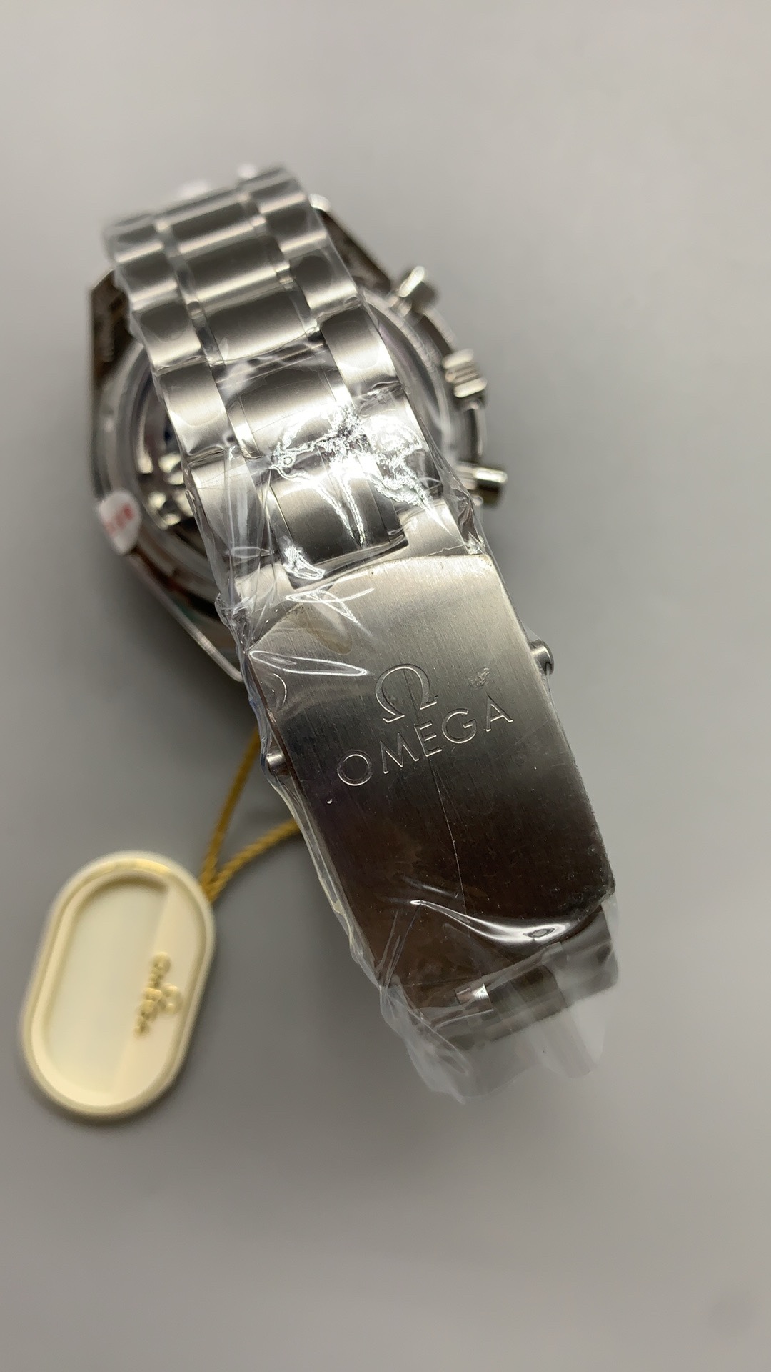 Omega Speedmaster Racing Chronograph 44.25mm replica, white with dark subdial registers dial